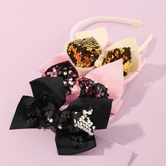 Element Sequin Bow Tie Hair Hoop for Girl