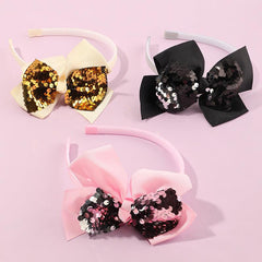 Element Sequin Bow Tie Hair Hoop for Girl