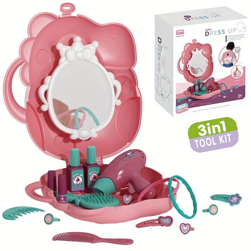 Girls Pretend Play Beauty Salon Hair Styling Set