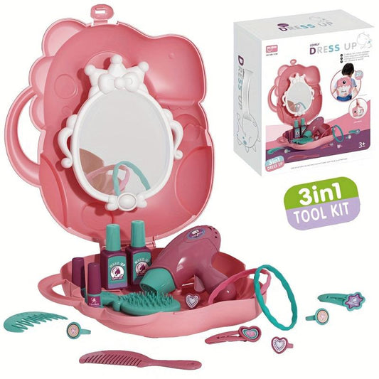Girls Pretend Play Beauty Salon Hair Styling Set