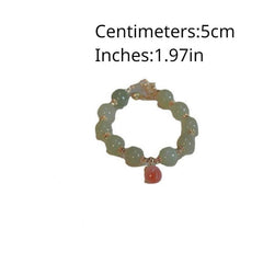 National Style Honey Peach Bracelet, Adjustable Elastic, Summer Gift