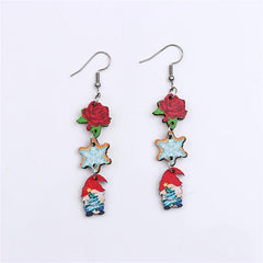 Funny Christmas Dangle Earrings Gingerbread Santa Claus Earrings For Women