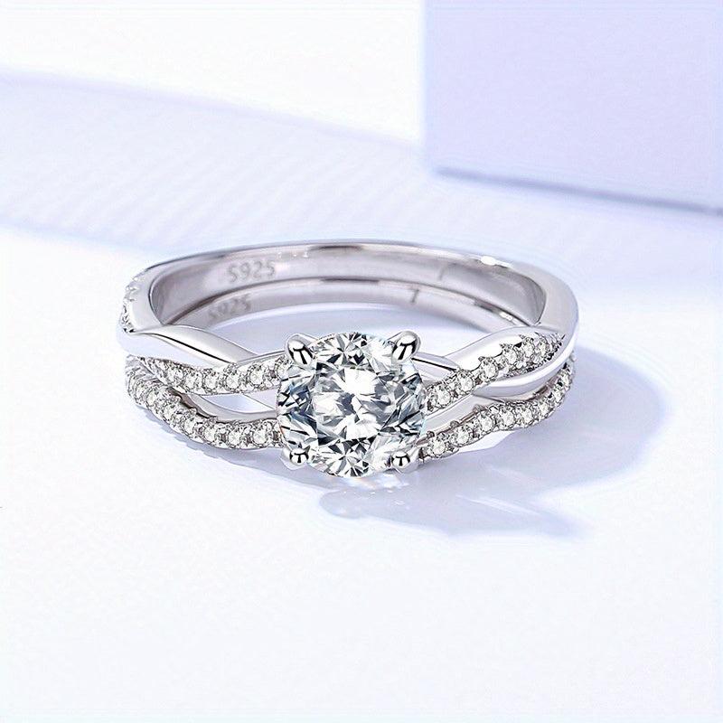 S925 Silver Moissanite Ring: Modern Woman's Accessory