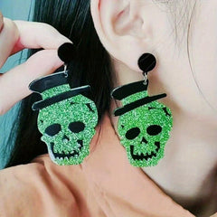 Halloween Stud Earrings Skull Alien Eardrop Ear Jewelry