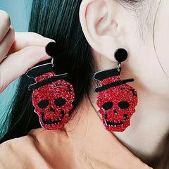 Halloween Stud Earrings Skull Alien Eardrop Ear Jewelry