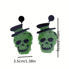 Halloween Stud Earrings Skull Alien Eardrop Ear Jewelry