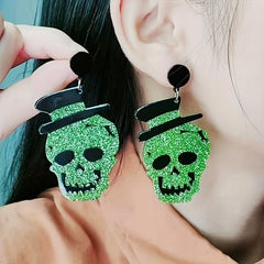 Halloween Stud Earrings Skull Alien Eardrop Ear Jewelry