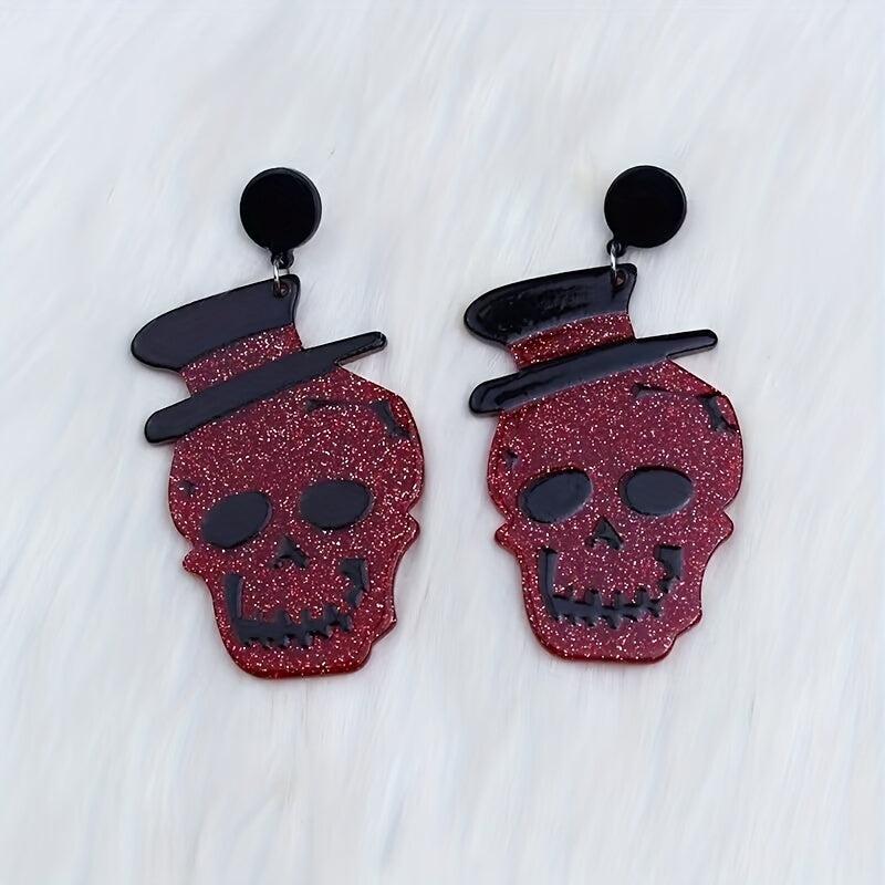 Halloween Stud Earrings Skull Alien Eardrop Ear Jewelry