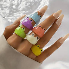 6pcs Frog Ring A Whimsical Gift for Her