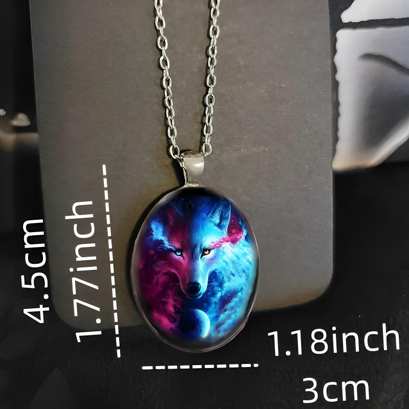 Punk Animal Wolf Head Pendant Necklace Hip Hop Jewelry
