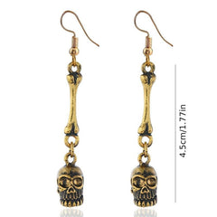 Punk Vintage Skull Earrings Halloween Accessories
