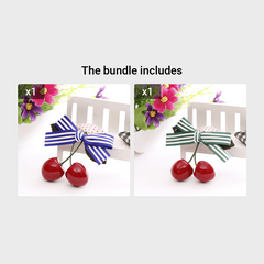 Children's Cherry Hairpin Bow Princess Head Flower