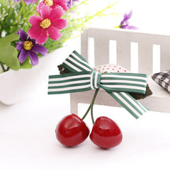 Children's Cherry Hairpin Bow Princess Head Flower