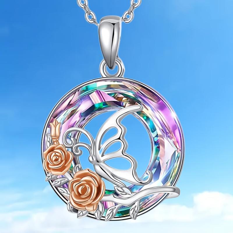 Vintage Butterfly Pendant Necklace Toy For Kids - Gift for Daughters