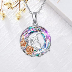 Vintage Butterfly Pendant Necklace Toy For Kids - Gift for Daughters