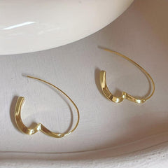 Versatile Retro Metal Love Earrings with Ear Hook