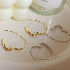 Versatile Retro Metal Love Earrings with Ear Hook