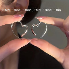 Versatile Retro Metal Love Earrings with Ear Hook
