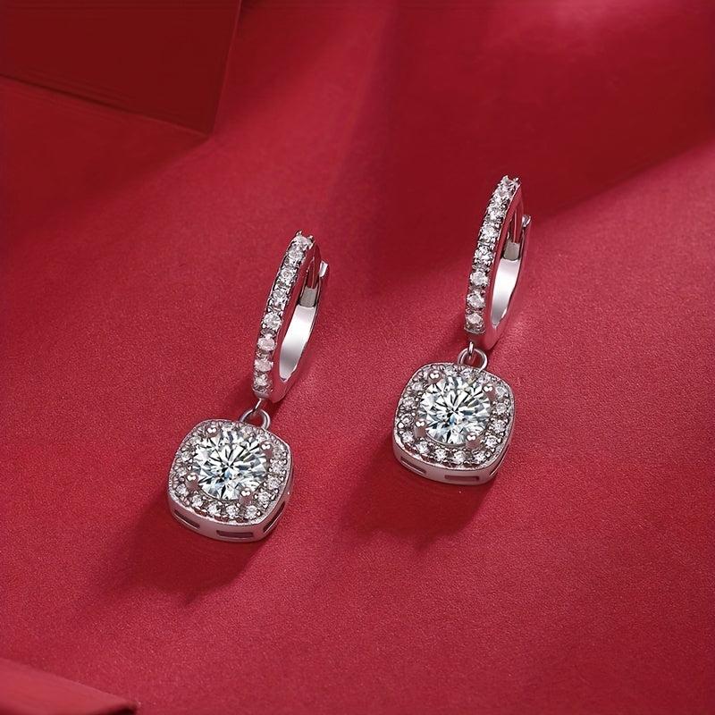 Moissanite Stud Earrings for Women - Silvery Jewelry Decor