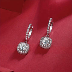 Moissanite Stud Earrings for Women - Silvery Jewelry Decor