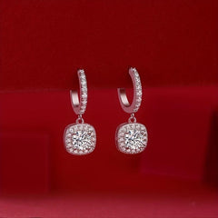 Moissanite Stud Earrings for Women - Silvery Jewelry Decor