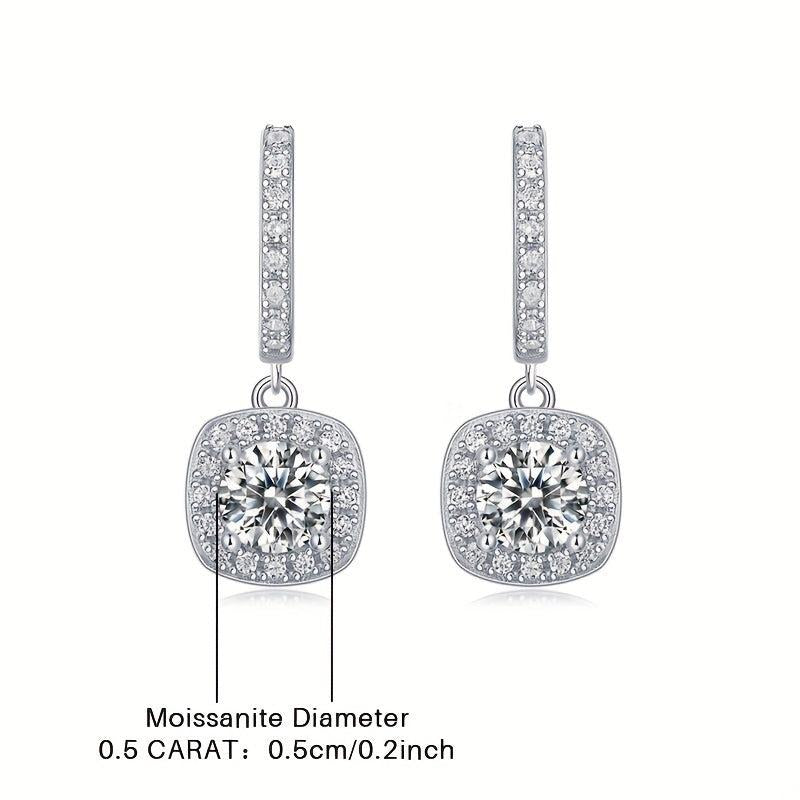 Moissanite Stud Earrings for Women - Silvery Jewelry Decor