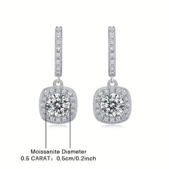 Moissanite Stud Earrings for Women - Silvery Jewelry Decor