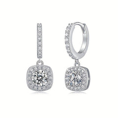 Moissanite Stud Earrings for Women - Silvery Jewelry Decor