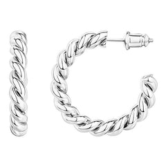 Vintage Metal Twisted C Word Earrings Bohemian Style Jewelry