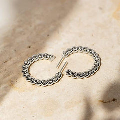 Vintage Metal Twisted C Word Earrings Bohemian Style Jewelry
