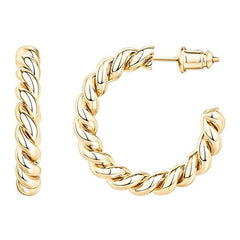 Vintage Metal Twisted C Word Earrings Bohemian Style Jewelry