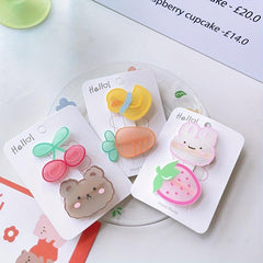 Summer Animal & Fruit Hair Clips for Baby Girls