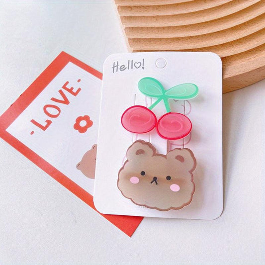 Summer Animal & Fruit Hair Clips for Baby Girls
