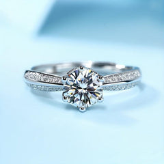2.5ct Moissanite 925 Silver Women's Wedding Band For Banquet Party