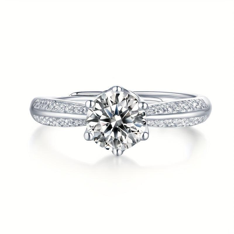 2.5ct Moissanite 925 Silver Women's Wedding Band For Banquet Party