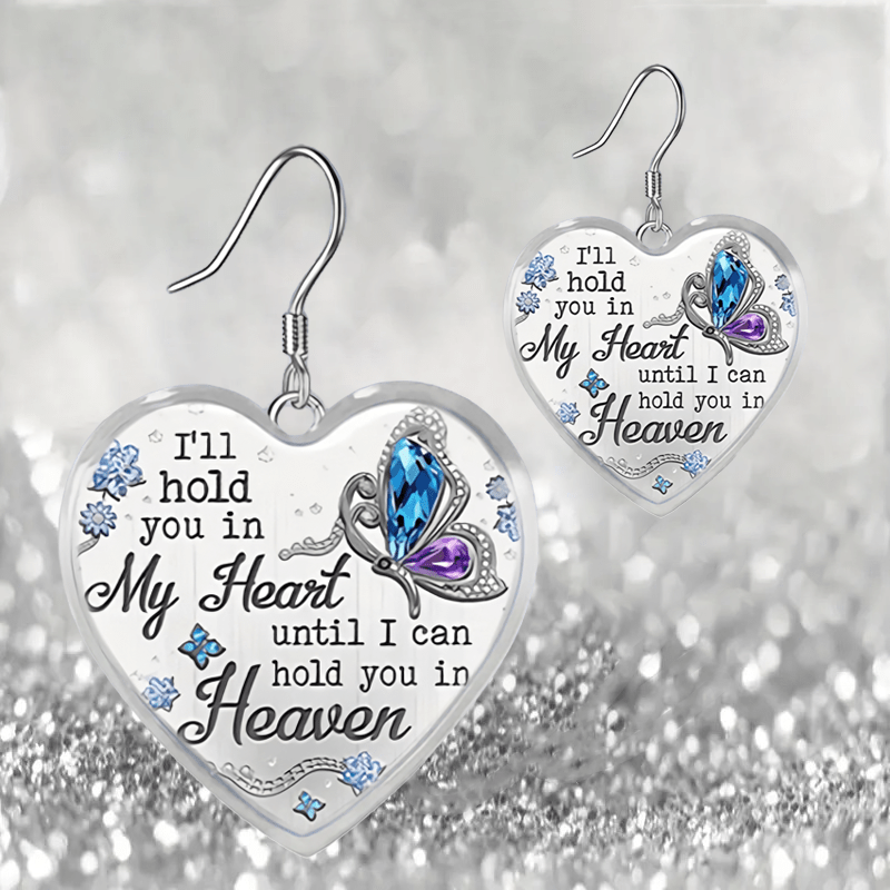 Gemstone Butterfly Glass Pendant Set Graduation Birthday Gift