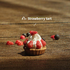 Dollhouse Mini Cream Dessert Fruit Tart Ornament