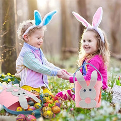 Easter Rabbit Candy Bag Egg Storage Bag with Hair Hoop
