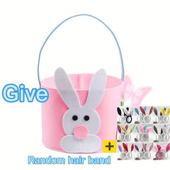 Easter Rabbit Candy Bag Egg Storage Bag with Hair Hoop