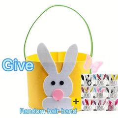 Easter Rabbit Candy Bag Egg Storage Bag with Hair Hoop
