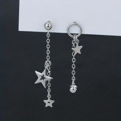 Asymmetric Hollow Star Tassel Earrings Christmas Gift