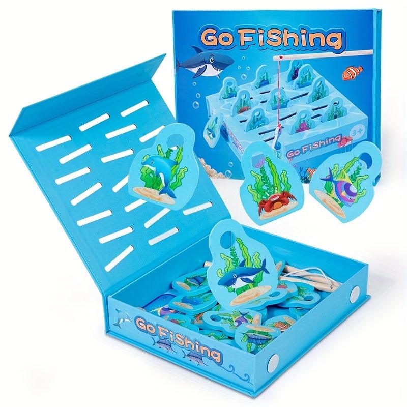 Wooden Fishing Game Preschool Fine Motor Skills Learning