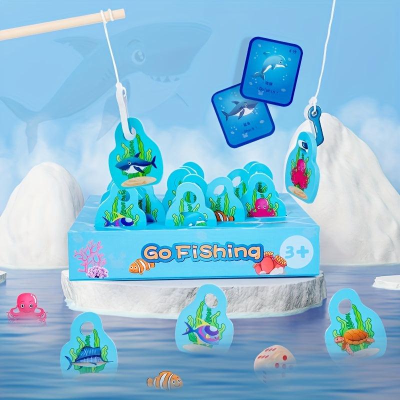 Wooden Fishing Game Preschool Fine Motor Skills Learning