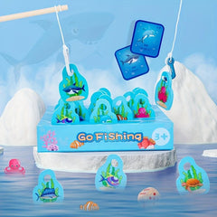 Wooden Fishing Game Preschool Fine Motor Skills Learning