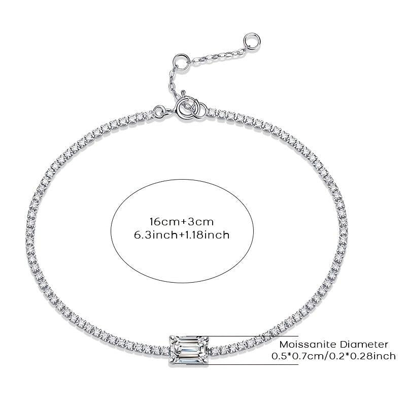 Moissanite Tennis Bracelet 925 Sterling Silver Women's Tennis Bracelet