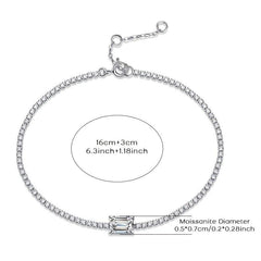 Moissanite Tennis Bracelet 925 Sterling Silver Women's Tennis Bracelet