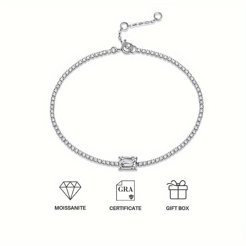 Moissanite Tennis Bracelet 925 Sterling Silver Women's Tennis Bracelet