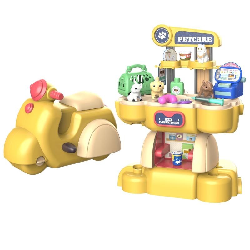 Kids 2-in-1 Pet Doctor & Kitchen Play Set