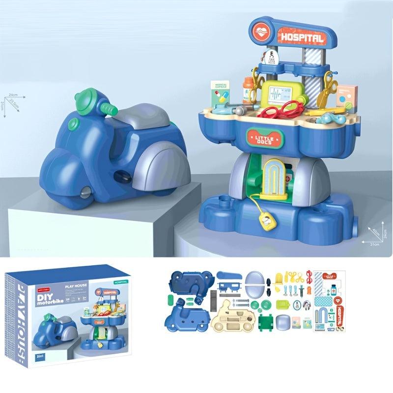 Kids 2-in-1 Pet Doctor & Kitchen Play Set