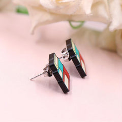 Teacher Pencil Ear Studs School Supplies Books Rainbow Acrylic Ear Accessories